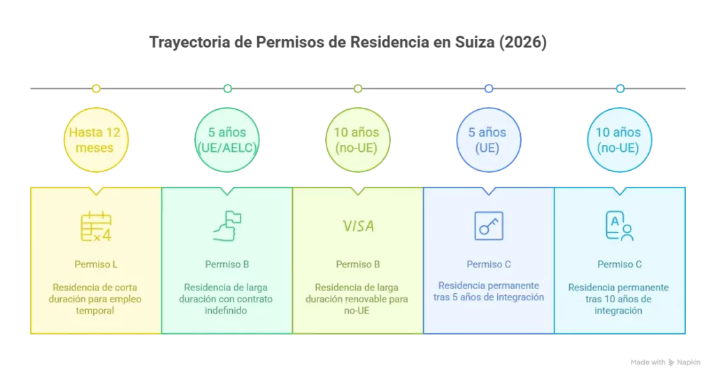 tipos de permiso de residencia suiza